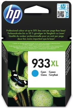 Een HP inktcartridge 933XL, 825 pagina's, OEM CN054AE, cyaan koop je bij best4office