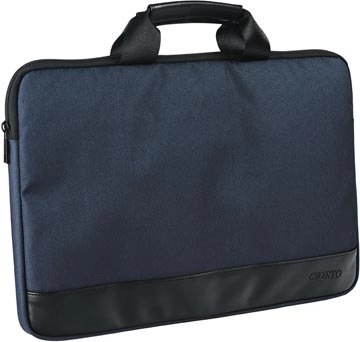 Een Cristo Recycled sleeve voor 15,6 inch laptops, blauw koop je bij best4office