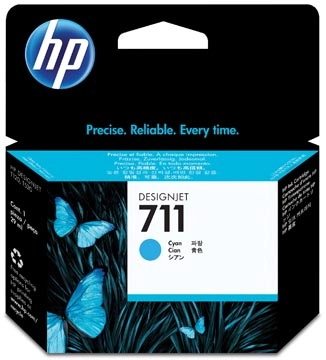 Een HP inktcartridge 711, 29 ml, OEM CZ130A, cyaan koop je bij best4office