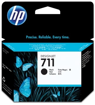 Een HP inktcartridge 711, 80 ml, OEM CZ133A, zwart koop je bij best4office