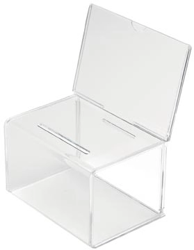 Een Deflecto ideeënbus met folderhouder, ft 20,5 x 13,5 x 16,5 cm koop je bij best4office