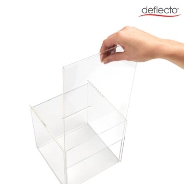 Een Deflecto ideeënbus met folderhouder, ft 33,8 x 21,5 x 21,3 cm koop je bij best4office