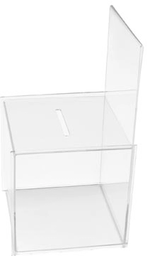 Een Deflecto ideeënbus met folderhouder, ft 33,8 x 21,5 x 21,3 cm koop je bij best4office