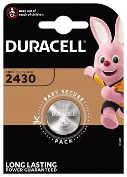 Een Duracell knoopcel Electronics CR2430, op blister koop je bij best4office