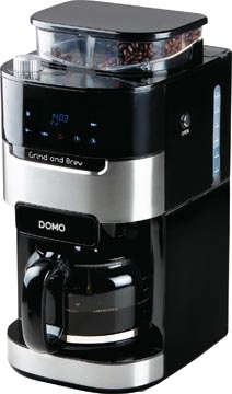 Een Domo koffiezetapparaat Grind and Brew, digitaal, 1,5 liter, zwart koop je bij Muys Kantoor & Kado