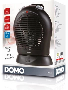 Een Domo warmeluchtblazer IP21, zwart koop je bij Muys Kantoor & Kado