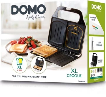 Een Domo croque monsieur machine Croque XL, wit koop je bij Muys Kantoor & Kado