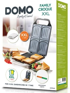 Een Domo croque monsieur machine Family Croque XXL, wit koop je bij Muys Kantoor & Kado