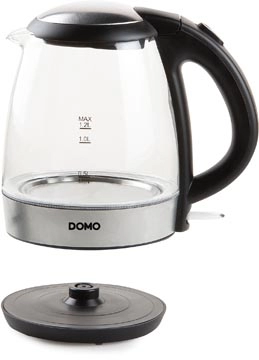 Een Domo waterkoker uit glas en RVS, 1,2 l, 2200 W koop je bij Muys Kantoor & Kado