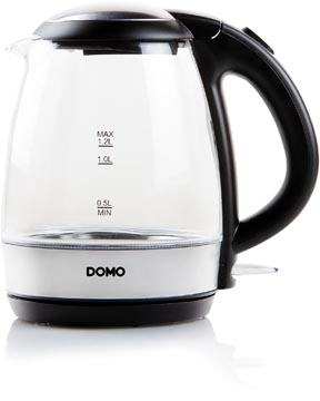 Een Domo waterkoker uit glas en RVS, 1,2 l, 2200 W koop je bij Muys Kantoor & Kado