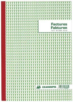 Een Exacompta factuurboek, ft 21 x 29,7 cm, tweetalig, tripli (50 x 3 vel) koop je bij Muys Kantoor & Kado