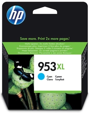 Een HP inktcartridge 953XL, 1.450 pagina's, OEM F6U16AE, cyaan koop je bij best4office