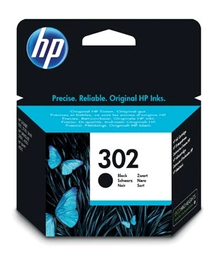 Een HP inktcartridge 302, 190 pagina's, OEM F6U66AE, zwart koop je bij best4office