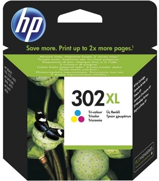 Een HP inktcartridge 302XL, 330 pagina's, OEM F6U67AE, 3 kleuren koop je bij best4office