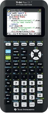 Een Texas grafische rekenmachine TI-84 Plus CE-T Python edition, zwart koop je bij Muys Kantoor & Kado