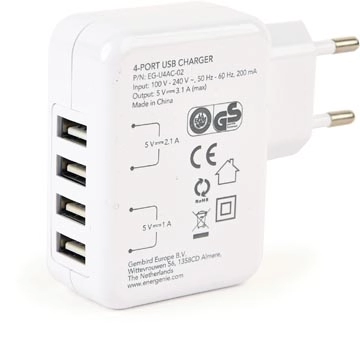 Een Energenie USB adapter, 4 poorten koop je bij best4office