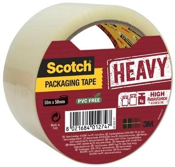 Een Scotch verpakkingsplakband Heavy, ft 50 mm x 50 m, transparant, per stuk koop je bij Muys Kantoor & Kado