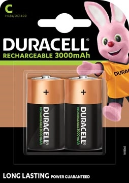 Een Duracell oplaadbare batterijen C, blister van 2 stuks koop je bij Muys Kantoor & Kado