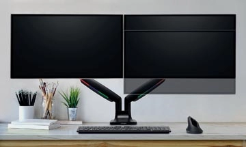 Een Kensington SmartFit one-touch verstelbare monitorarm, dubbel, zwart koop je bij best4office