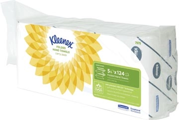 Een Kleenex papieren handdoeken Ultra, intergevouwen, 2-laags, 124 vellen, pak van 5 stuks koop je bij best4office