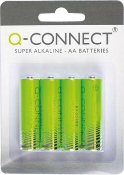 Een Q-CONNECT batterijen AA, blister van 4 stuks koop je bij Muys Kantoor & Kado