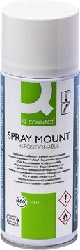 Een Q-CONNECT Quick Mount spray, niet permanent, spuitbus van 400 ml koop je bij best4office