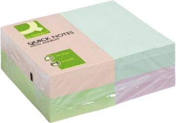 Een Q-CONNECT Quick Notes, ft 76 x 127 mm, 100 vel, pak van 12 blokken in pastelkleuren koop je bij best4office