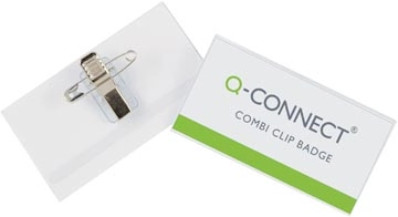 Een Q-CONNECT badge met combiklem 90 x 54 mm koop je bij best4office