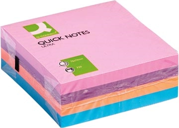 Een Q-CONNECT Quick Notes, ft 76 x 76 mm, 320 vel, geassorteerde kleuren koop je bij best4office