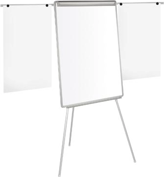 Een Q-CONNECT flipchart, magnetisch, met 2 uitschuifbare papierhouders, grijs koop je bij best4office