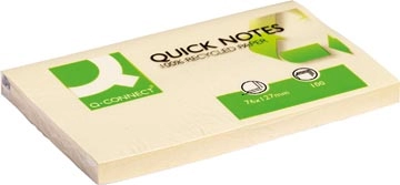 Een Q-CONNECT Quick Notes Recycled, ft 76 x 127 mm, 100 vel, geel koop je bij best4office