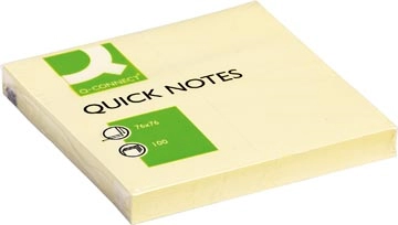 Een Q-CONNECT Quick Notes, ft 76 x 76 mm, 100 vel, geel koop je bij Muys Kantoor & Kado