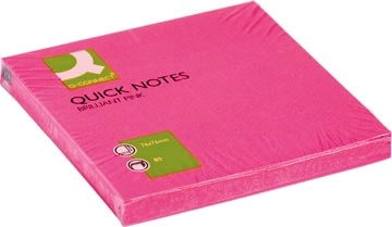 Een Q-CONNECT Quick Notes, ft 76 x 76 mm, 80 vel, neonroze koop je bij best4office