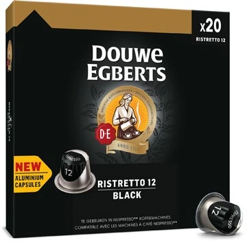 Een Douwe Egberts Espresso Black koffiecapsules, pak van 20 stuks koop je bij Muys Kantoor & Kado