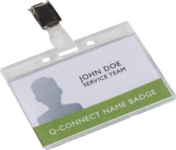 Een Q-CONNECT badge met clip 85 x 54 mm koop je bij best4office