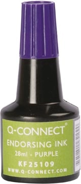 Een Q-CONNECT stempelinkt, flesje van 28 ml, violet koop je bij best4office