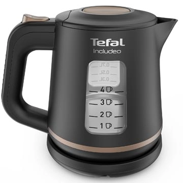 Een Tefal Includeo waterkoker, 1 liter, zwart koop je bij Muys Kantoor & Kado