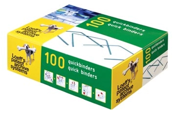 Een Loeff's quickbinder Lengte 100 mm. Doos van 100 stuks. koop je bij best4office