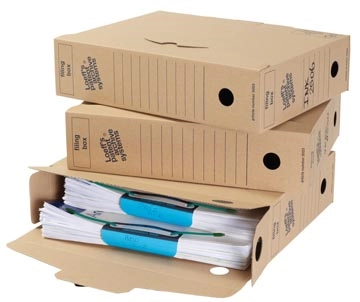 Een Loeff's archiefdoos Filing Box 345x250x80 mm, pak van 50 stuks koop je bij best4office