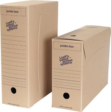 Een Loeff's archiefdoos Jumbo box, massief karton, bruin, pak van 8 stuks koop je bij best4office