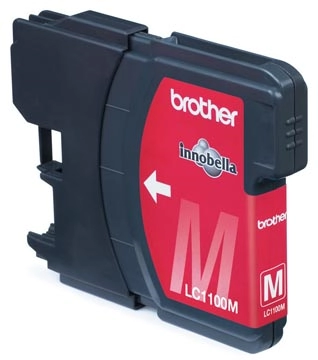 Een Brother inktcartridge, 325 pagina's, OEM LC-1100M, magenta koop je bij best4office