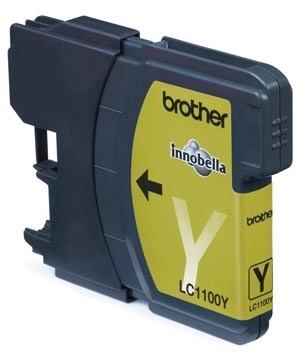 Een Brother inktcartridge, 325 pagina's, OEM LC-1100Y, geel koop je bij best4office