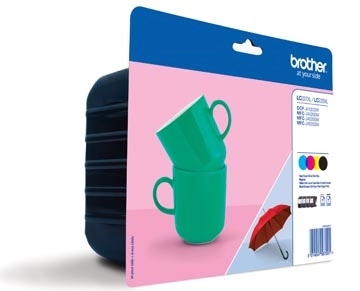 Een Brother inktcartridge, 1.200 pagina's, OEM LC-227XLVAL, 4 kleuren koop je bij best4office