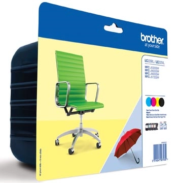 Een Brother inktcartridge, 2.400 pagina's, OEM LC-229XLVAL, 4 kleuren koop je bij best4office