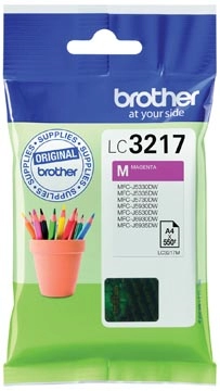 Een Brother inktcartridge, 550 pagina's, OEM LC-3217M, magenta koop je bij best4office