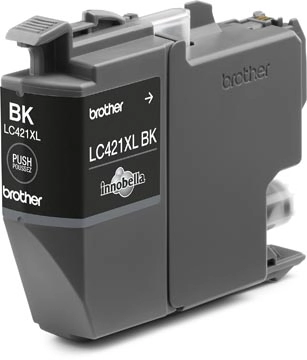 Een Brother inktcartridge, 500 pagina's, OEM LC-421XLBK, zwart koop je bij Muys Kantoor & Kado