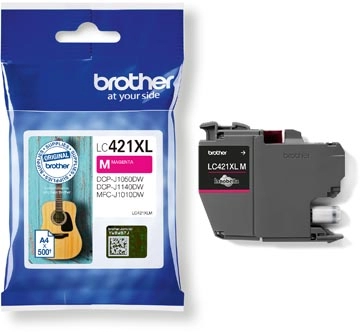 Een Brother inktcartridge, 500 pagina's, OEM LC-421XLM, magenta koop je bij Muys Kantoor & Kado