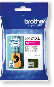 Een Brother inktcartridge, 500 pagina's, OEM LC-421XLM, magenta koop je bij Muys Kantoor & Kado