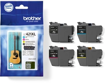 Een Brother inktcartridge, 500 pagina's, OEM LC-421XLVAL, 4 kleuren koop je bij best4office