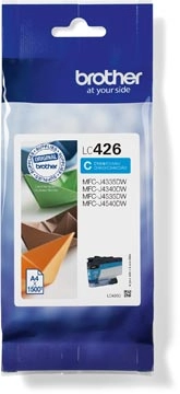 Een Brother inktcartridge, 1.500 pagina's, OEM LC-426C, cyaan koop je bij best4office